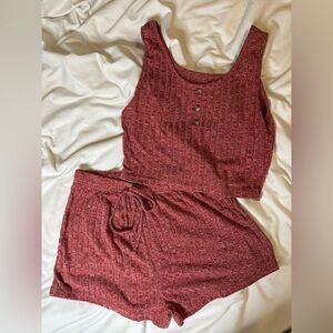 Red Two Piece Set